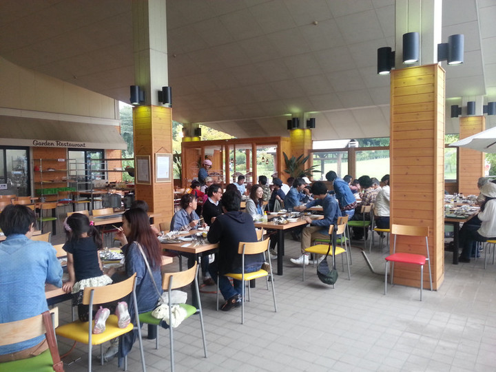 お昼はバーベキュー