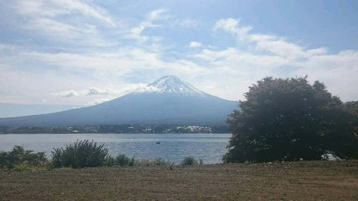 河口湖にて